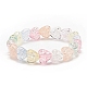 Bracelet extensible en perles de coeur acrylique couleur bonbon pour enfants BJEW-JB08241-1