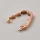 Латунные застежки с прозрачным фианитом и микро-паве FIND-WH0139-238RG-2
