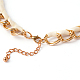 Women's Imitation Acrylic Pearl Bib Statement Necklaces NJEW-F180-26-4