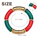 5 個 5 色アクリル湾曲チューブストレッチ ブレスレット セット  女性のためのクリスマスチャンキーブレスレット.  ミックスカラー  内径：2-1/8インチ（5.5cm）  1pc /カラー BJEW-SW00069-7