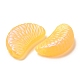ベーキングペイントゴム引きスタイルのアクリルビーズ  オレンジのスライスを分割する  オレンジ  17x28x9.5mm  穴：3.5mm MACR-D074-01F-2