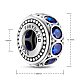 TINYSAND 925 Sterling Silver Royal Blue Legend Cubic Zirconia European Beads TS-C-176-2