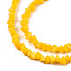 Chapelets de perles en verre opaque de couleur unie GLAA-N052-01-A04-3