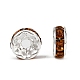 Perles séparateurs en laiton avec strass&nbsp;X-RB-A014-Z8mm-17S-2