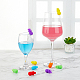 Breloques en verre à vin en silicone nbeads AJEW-NB0002-06-3