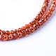 Baking Painted Faceted Glass Rondelle Bead Strands DGLA-S089-4mm-L5-2