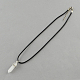 Glass Bullet Pendant Waxed Cord Necklaces NJEW-R231-05-2