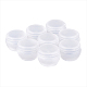 Benecreat 24 Packung 10 g / 10 ml weiß gefrostete Behältergläser mit Innenfutter zum Schminken MRMJ-BC0001-39B-1