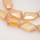 Faceted Polygon Electroplate Rainbow Plated Glass Beads Strands EGLA-P007-F06-2