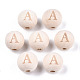 Unfinished Natural Wood European Beads WOOD-S045-143A-01A-1