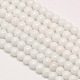 Brins de perles de verre de peinture de cuisson ronde écologique X-HY-A003-8mm-RV01-1