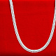 真鍮フラット喜平チェーンネックレス  女性のネックレス  銀色のメッキ  19.7インチ NJEW-BB16951-6