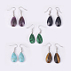 Natural & Synthetic Mixed Stone Dangle Earrings EJEW-P150-A-1