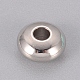 Perline distanziali in rondelle di ottone platino X-KK-E356-6mm-P-3