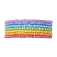 7 braccialetto con perline di vetro stile arcobaleno da donna BJEW-JB10067-1