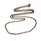 Eisen Kreuzkette Rolo Kette Halskette Herstellung NJEW-JN01384-02-2
