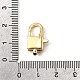 Застежки-клешни из прозрачной латуни с кубическим цирконием KK-Z078-48A-G-3
