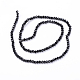 Chapelets de perles en rondelles facettées en verre de couleur opaque unie X-EGLA-J047-4x3mm-07-2