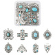 16Pcs 8 Styles Synthetic Turquoise Pendants FIND-TA0002-15-1
