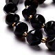 Natural Golden Sheen Obsidian Beads Strands G-M367-02B-3