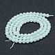 Natürliche Aquamarin Perlen Stränge G-P342-10-4mm-A-2