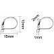 NBEADS 50 Pcs Lever Back Earrings French Hook Ear Wire Open Loop for Jewellery Making STAS-NB0004-08P-2