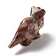 Figurines de rhinocéros de guérison sculptées en agate folle naturelle DJEW-P016-01G-3