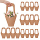 Nbeads 24pcs 2 styles portables sacs-cadeaux de fleurs en papier kraft CARB-NB0001-10-1