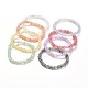 Bracelet extensible en perles rondelles de verre craquelé pour les femmes adolescentes BJEW-JB06813-1
