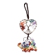 Wire Wrapped Chakra Chips Natural Gemstone Big Pendant Decorations X-HJEW-H057-01D-3