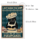 CREATCABIN Funny Black Cat Metal Tin Sign Vintage Home Decor Personalized Art Retro Hanging Iron Poster Plaque I Just Baked You Some Shut The Fucupcakes for Bathroom Kitchen Decorations 8 x 12 Inch AJEW-WH0157-507-2