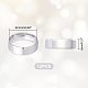 Unicraftale 12 pz 201 anello a fascia semplice in acciaio inossidabile per uomo donna RJEW-UN0002-44B-3