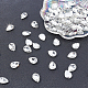 FINGERINSPIRE 80 Pcs Pointed Back Rhinestone 0.7x0.5x0.2 inch Glass Rhinestones Gems Clear Teardrop Crystal Jewels Embelishments with Silver Plated Back Glass Diamante Faceted Stone for Craft RGLA-FG0001-16A-5