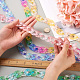 5 Stränge 5 Farben transparente handgefertigte Bordsteinkette aus Acryl AJEW-TA0001-15-9