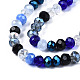 Electroplate Glass Beads Strands X-EGLA-N002-12B-3