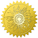 12 foglio di adesivi autoadesivi in lamina d'oro in rilievo DIY-WH0451-040-1