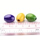 Mixed Lead Free Oval Wood Beads X-TB098Y-4