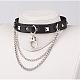 Punk Rock Style Cowhide Leather Choker Necklaces NJEW-D287-11-5
