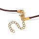 Halsketten mit Schmetterlingsanhänger aus legierter Emaille NJEW-JN04580-02-5