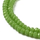 Opaque Solid Color Glass Bead Strands GLAA-F076-A13-3