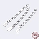 925 конец из стерлингового серебра с цепочками-удлинителями и подвесками-слезинками STER-F036-26S-48mm-1
