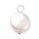 Natural Baroque Pearl Keshi Pearl Pendants PALLOY-JF01494-02-2