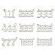 Unicraftale 18pcs num 1~9 201 maillons pendentifs en acier inoxydable STAS-UN0025-10-1
