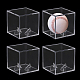 Caja de exhibición cuadrada de béisbol acrílica ODIS-WH0002-78-6