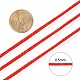 編み込みナイロン糸  ビーズジュエリー作りのための中国結びコードビーズコード  レッド  0.5mm  約150ヤード/ロール NWIR-R006-0.5mm-700-4
