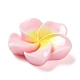 オペーク樹脂カボション  プルメリアの花  ピンク  20x20.5x6.5mm RESI-G068-02D-3