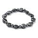 Non-Magnetic Synthetic Hematite Beaded Stretch Bracelets BJEW-H589-01C-1