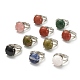 Anillos de dedo de piedras preciosas naturales & sintético ajustables RJEW-F075-01-2