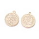 Brass Coin Pendants KK-L180-081G-2