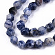 Fili di perle di diaspro macchia blu naturale G-S368-009A-3